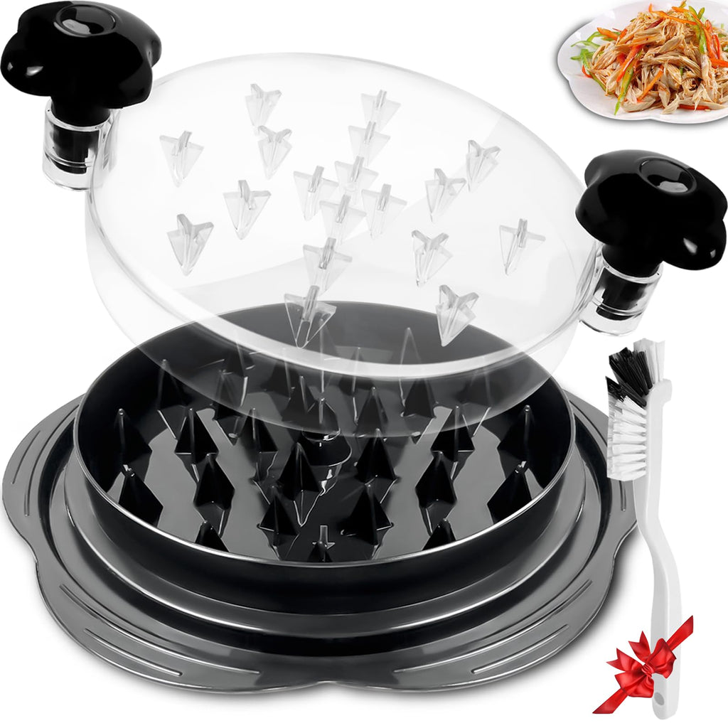 25cm Large Chicken Shredder Tool with Brush – Meat Shredder Twister for Chicken, Pork, Beef & Vegetables | BPA-Free, Heat-Resistant & Anti-Slip**