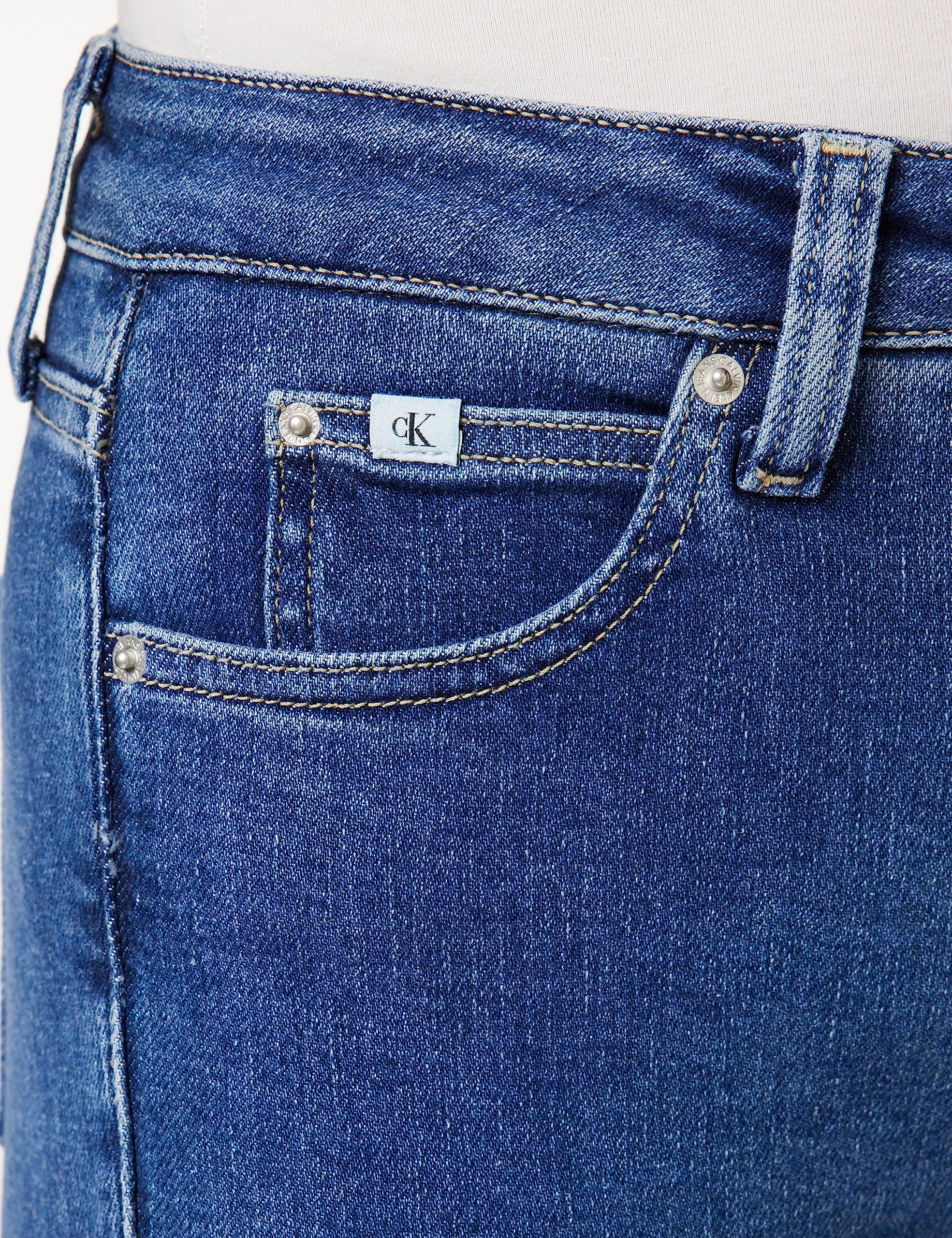 Calvin Klein Women's High Rise Skinny Fit Jeans, Blue (Denim Medium), 24W/34L