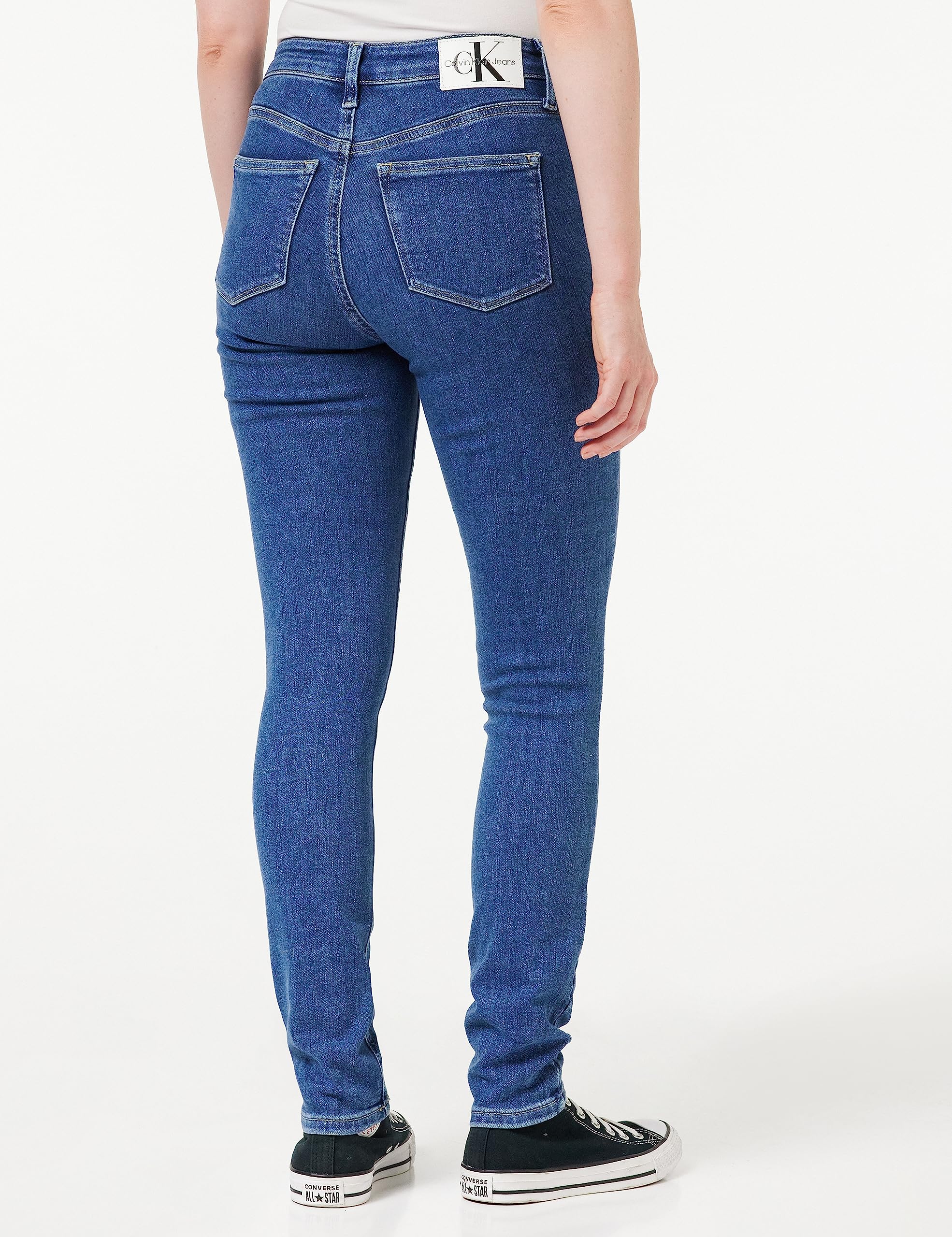 Calvin Klein Women's High Rise Skinny Fit Jeans, Blue (Denim Medium), 24W/34L