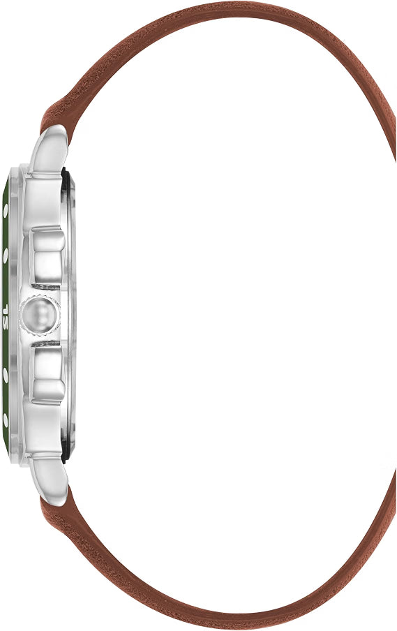 Steve Madden Men's Strap Watch Brown Leather