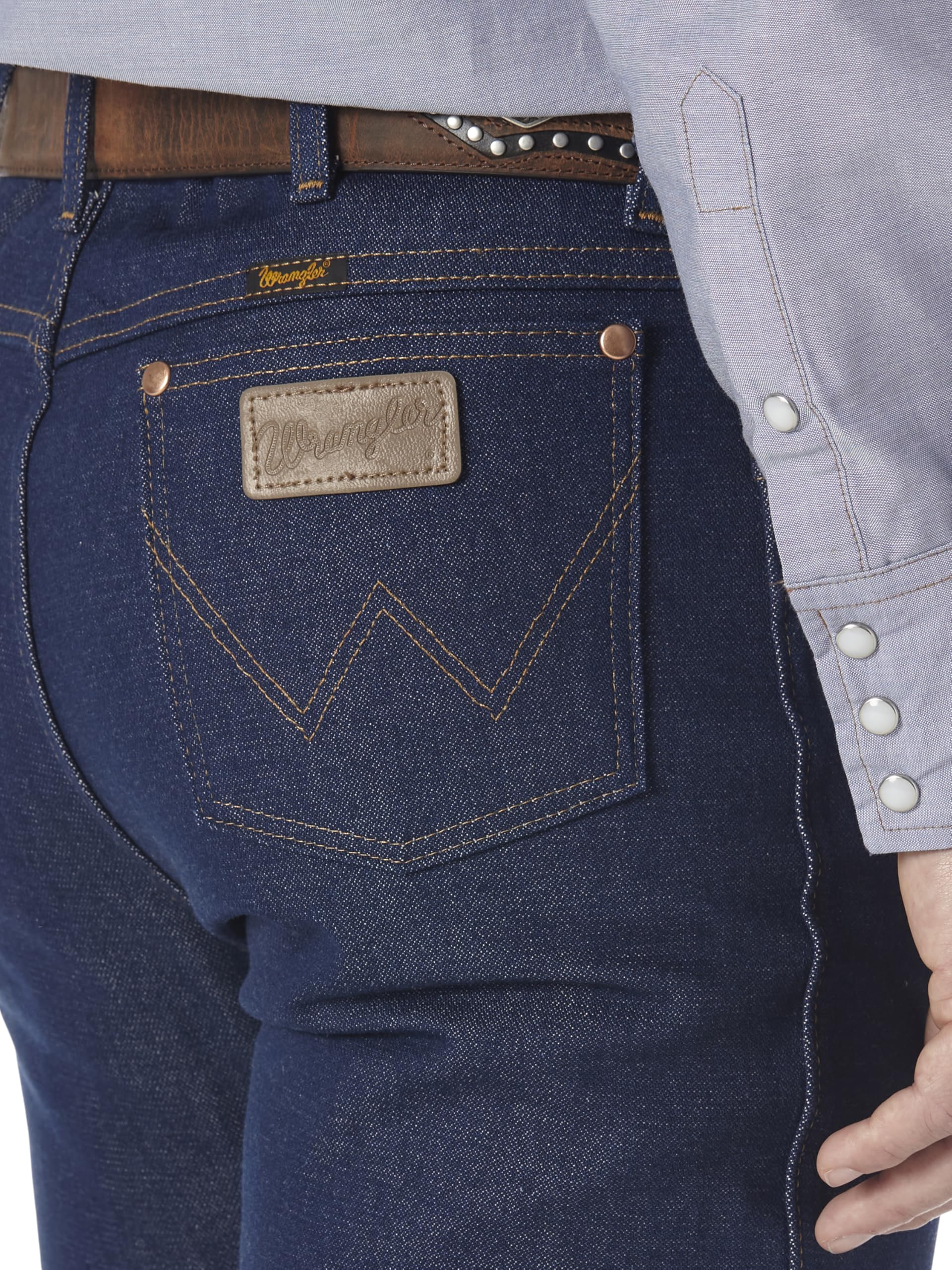 Wrangler Men's Cowboy Cut Slim Fit Jean Jeans, Rigid Indigo, 29W / 36L
