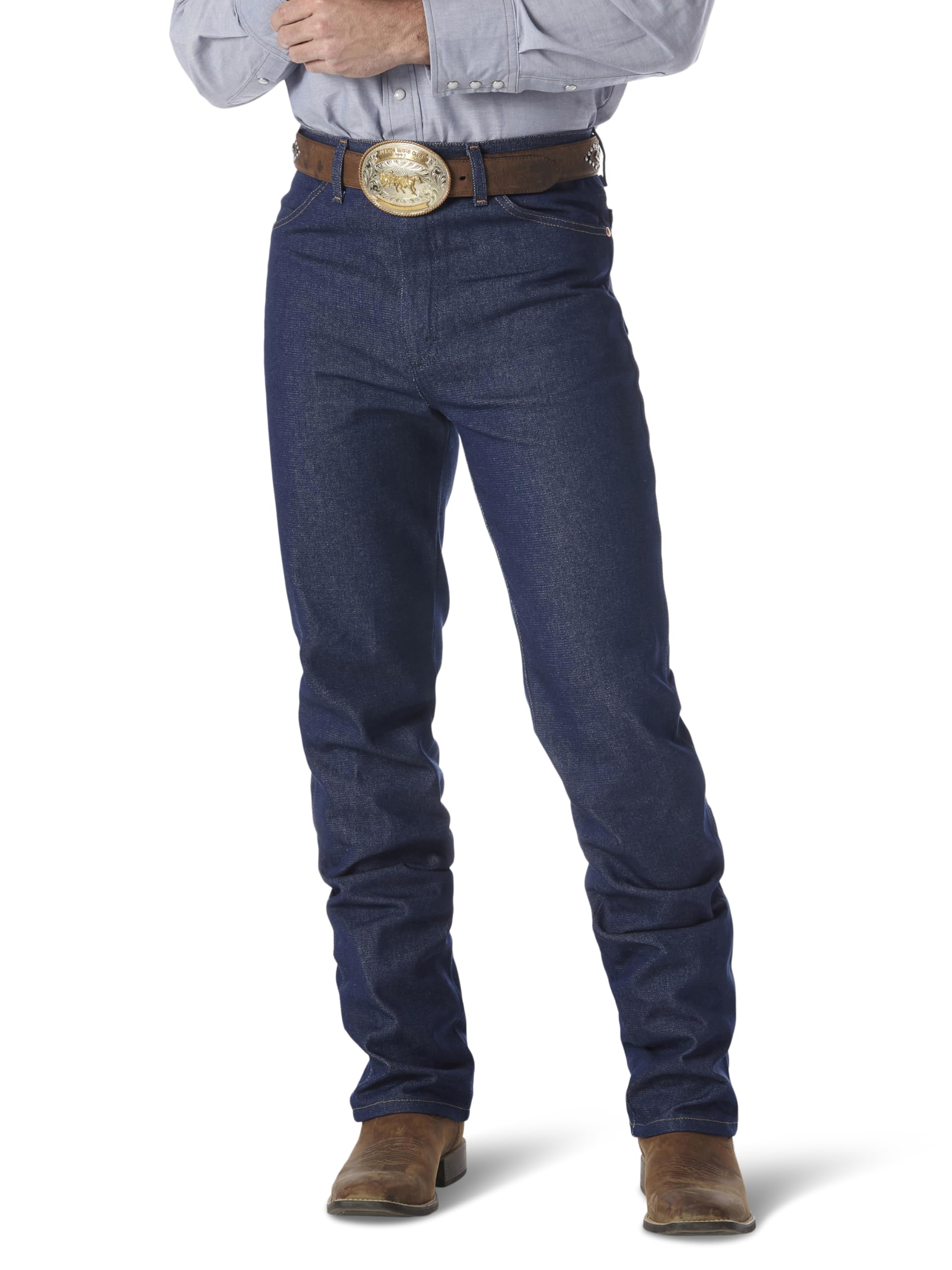 Wrangler Men's Cowboy Cut Slim Fit Jean Jeans, Rigid Indigo, 29W / 36L