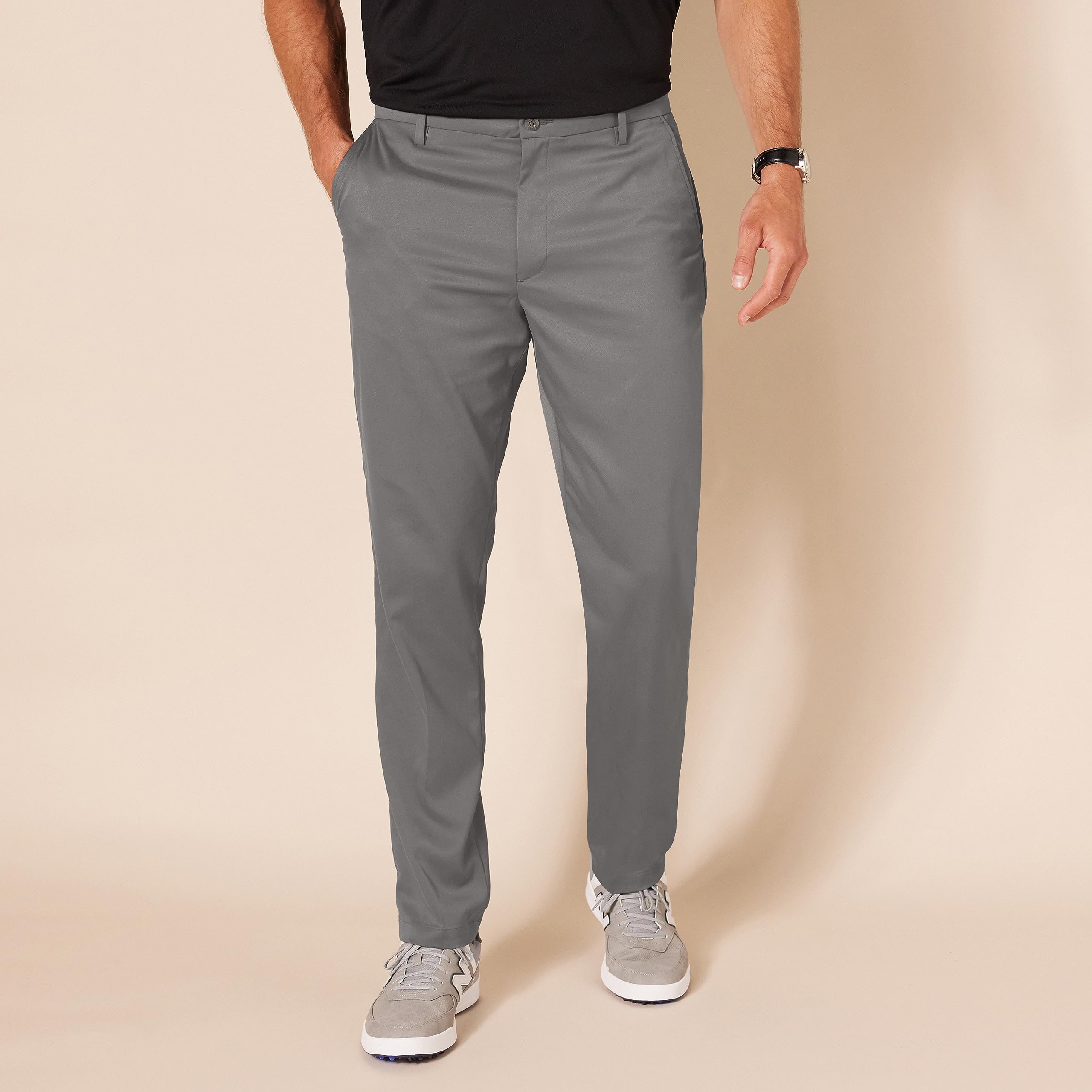 Men's Essentials Slim-Fit Stretch Golf Pant, Grey, 31W x 29L