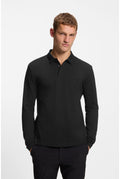 BOSS Mens Plisy Long-Sleeved Cotton Piqu'e Polo